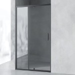 Душевая дверь в нишу AVS Слайдер Плюс 100-110 см профиль черный матовый, стекло прозрачное