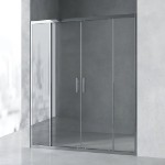 Душевая дверь в нишу AVS Квант Макс 170 см профиль хром, стекло прозрачное