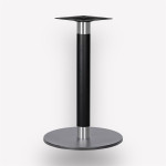 Подстолье обеденное Flat Black Chrome Circle f90-21