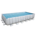 Каркасный прямоугольный бассейн Bestway 56475 (732х366х132 см) с песочным фильтром, лестницей и тентом