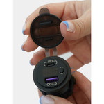 Автомобильное зарядное устройство с разъемом прикуривателя и USB 3,0 Type-C