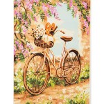 Картина по номерам на холсте 40 х 50 на подрамнике велосипед