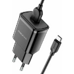 Сетевое ЗУ Borofone BA59A + кабель Micro USB (1USB/QC 3.0/18W) черный
