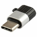 Переходник Micro USB/Type-C Red Line Jumper до 3A черно-серебристый