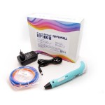 3D ручка MyRiwell RP-100B (пластик PLA/ABS) голубая