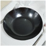 Тарелка суповая черная диаметр 20см, 4шт