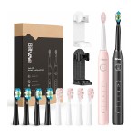 Xiaomi (Mi) Набор из двух электрических зубных щеток Bitvae D2 Daily Toothbrush (2 подставки  + 8 насадок + 2 колпачка для насадок) (D2+D2 Bundle (B+P) GLOBAL, 1x черная + 1x розовая D2+D2 Bundle (B+P)