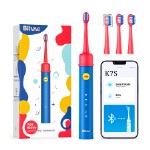 Xiaomi (Mi) Электрическая зубная щетка для детей Bitvae Smart K7S Kids Electric Toothbrush с поддержкой прилоложения для смартфонов (4 насадки) (K7S) GLOBAL, синяя K7S Blue