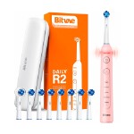 Xiaomi (Mi) Электрическая зубная щетка Bitvae R2 Rotary E- Toothbrush (Футляр +  8 насадок + колпачок для насадок) (R2) GLOBAL, розовая R2 Pink