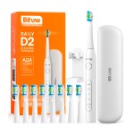 Xiaomi (Mi) Электрическая зубная щетка Bitvae D2 Daily Toothbrush (Футляр + подставка  + 8 насадок + колпачок для насадок) ,  до 60 дней без подзарядки (D2 + Case + 8 Heads ) GLOBAL, белая D2 + Case + 8 Heads White