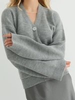 Кардиган оверсайз вязаный на пуговицах