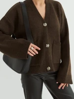 Кардиган оверсайз вязаный на пуговицах