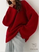 Свитер с широкими рукавами английская вязка