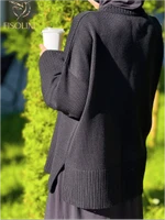 Свитер вязаный удлиненный оверсайз