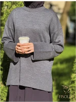 Свитер вязаный удлиненный оверсайз