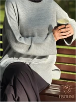 Свитер вязаный удлиненный оверсайз