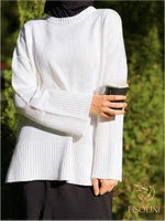 Свитер вязаный удлиненный оверсайз