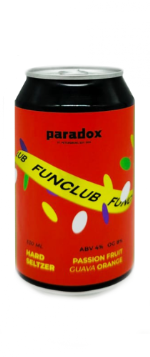 Пиво Paradox Brewery Funclub: Hard Seltzer w/ Passion Fruit&amp;Guava&amp;Orange (Банка 0.33)