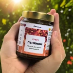 “Белополе” Урбеч льняной 240г на заказ натуральный. На каменных жерновах