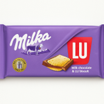 Шоколад Milka LU 87 г — молочный шоколад с печеньем LU