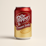 Газированная вода Dr Pepper Cream Soda (Доктор Пеппер Крем-сода), 355 мл (ж/б), США