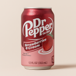 Газированная вода Dr Pepper Strawberry &amp; Cream (Доктор Пеппер Клубничный крем), 355 мл (ж/б), США