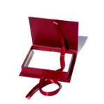 Коробка в форме книжки - 21x15 см. (высота 5,5 см), вишневый