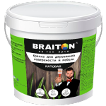 Краска для деревянной поверхности и мебели МАТОВАЯ Braiton Paint акриловая ВД 4.00