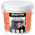 Краска ДЛЯ ПОЛОВ ИЗНОСОСТОЙКАЯ ВЫСОКОУКРЫВИСТАЯ фасадная Braiton Paint акриловая ВД 3.00