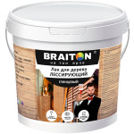 Лак для дерева ЛЕССИРУЮЩИЙ глянцевый (цвет Полисандр) Braiton Paint акриловый ВД 10.00
