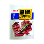 Веганское мясо, Лапша с приправами, “Heijiaoxiaoniupaiwei”, острые, со вкусом стейка из телятины с острым перцем, 21гр. (30шт. в пакете)