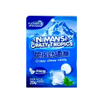 Жевательные конфеты Охлаждающие Moritatown. Nimansi Crazy tropics, со вкусом мяты, 20гр, (20шт. в блоке / 12уп. в коробке)