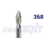 Бор алмазный остроконечный почковидный, артикул - 368018SFFG, ISO - 806314257504018, в комплекте - 10шт.