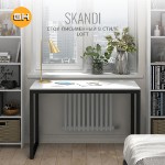 Стол письменный SKANDI loft, белый, офисный, компьютерный,120х60х75 см, ГРОСТАТ