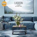 Журнальный стол LAGOON loft, серый, приставной столик, обеденный, 80х50х44 см, ГРОСТАТ