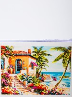 Картина по номерам холст на подрамнике домик на побережье