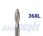 Бор алмазный остроконечный почковидный, артикул - 368L016FFG, ISO - 806314000514016, в комплекте - 10шт.