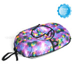 Санки-ватрушка (тюбинг) ОВАЛЬНЫЙ на молнии 1,18*0,83м С РИС(верх-OXFORD600 Print, низ-ТЕНТ550 гр/кв.м,усил.камера) ДО 95кг, ИНДИВ КОРОБКА[5⁄180] СобПр