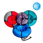 Санки-ватрушка (тюбинг) СТАНДАРТ с закр. клапаном D-1,1 м (верх OXFORD 200, низ-ТЕНТ 550гр/кв.м, усилен камера) ДО 95 кг, ИНДИВИД КОРОБКА[5⁄180] СобПр