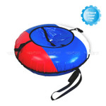 Санки-ватрушка (тюбинг) ФЛАЖОК на молнии D-1,0 м (верх + низ ТЕНТ с ПВХ 550гр/кв.м, усиленная камера) ДО 110 кг, ИНДИВИД КОРОБКА[5⁄180] СобПр