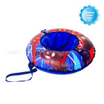 Санки-ватрушка (тюбинг) СКОЛЬЗЯШИ ЧЕЛОВЕК ПАУК на молнии D-1,0м С РИС (верхБАНЕР+низТЕНТПВХ 550 гр/кв.м, усилен камера) ДО 95 кг [1] МПС СобПр