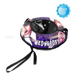 Санки-ватрушка (тюбинг) СКОЛЬЗЯШИ УЭНСДЕЙ на молнии D-1,0м С РИС (верхБАНЕР+низТЕНТПВХ 550 гр/кв.м, усилен камера) ДО 95 кг ИНД КОРОБКА[1] МПС СобПр