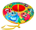 Санки-ватрушка (тюбинг) СКОЛЬЗЯШИ МОНСТРИКИ на молнии D-0,85м С РИС (верх БАНЕР+низ ТЕНТ ПВХ 550 гр/кв.м, усилен камера) ДО 75 кг [1] МПС СобПр