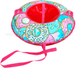 Санки-ватрушка (тюбинг) СКОЛЬЗЯШИ ПОНЧИКИ на молнии D-0,85м С РИС (верх БАНЕР+низ ТЕНТ ПВХ 550 гр/кв.м, усилен камера) ДО 75 кг [1] МПС СобПр