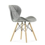 Стул Barneo N-42 Perfecto велюр темно-серый VL HLR-24, Eames style