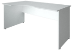 Стол эргономичный (левый), цвет мебели белый