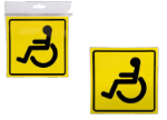 Автомобильные знаки AIRLINE Знак Инвалид наружний самоклеящийся (150х150) 1 шт AZN09