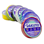 Изолента ПВХ DAKUTO 0,13х15х10 цветная
