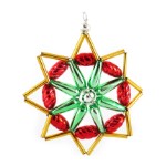 Новогоднее украшение из стеклянных бусин «Звезда чудесная»