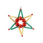 Новогоднее украшение из стеклянных бусин «Звезда яркая»